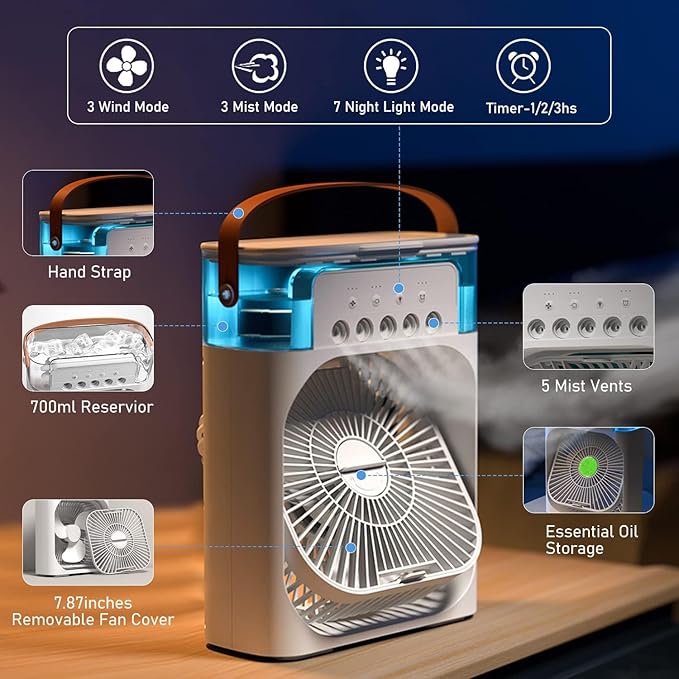 ❄️ ArcticCool™ 4-In-1 Portable Air Conditioner – Mini Air Cooler, Humidifier & Aroma Fan with Ice Cooling Technology 💨