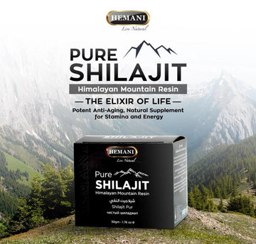 Hemani Pure Shilajit Himalayan Mountain Resin (50g) – Natural Energy & Stamina Booster