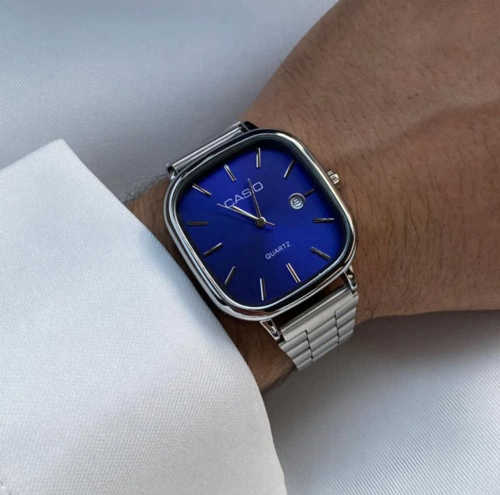 Casio Classic Quartz Watch – Elegant Square Dial with Date Display